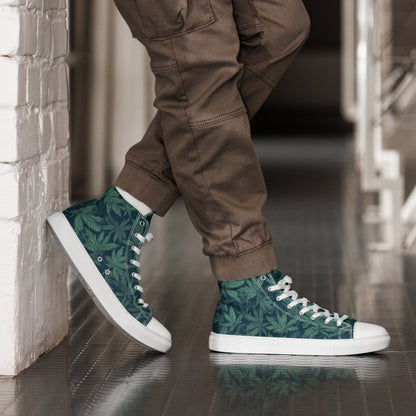 Canna Get Some Men’s High-Top Canvas Shoes - The Pluck - Curated Apparel